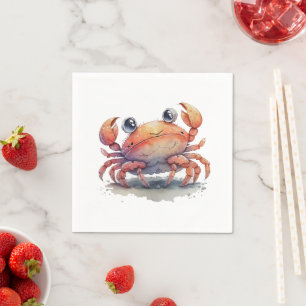 Cute Crab Paper Napkins
