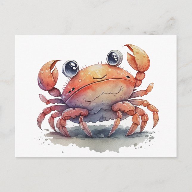 Cute Crab Postcard (Front)
