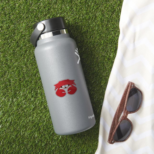Cute Crab Transparent Waterproof Vinyl Sticker (HydroFlask Insitu)