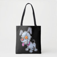 Cute Cranky Zombie Dog Illustration