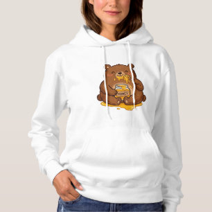 Cute Crayon Teddy Bear Eating Honey Coffee Mug Hoodie