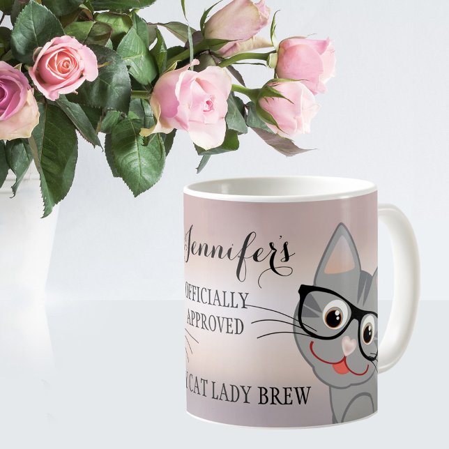 Cute Crazy Cat Lady Sweet Personalized Mug (Creator Uploaded)