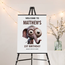 Cute Crazy elephant Farm Theme 1st Birthday