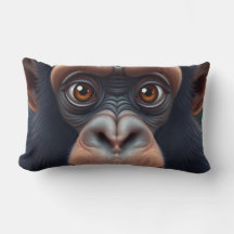 Cute Crazy Funny Chimpanzee Anime Portrait