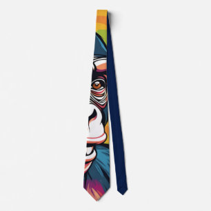 Cute Crazy Funny Chimpanzee  Tie