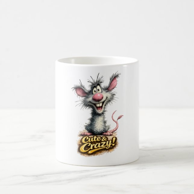 🐭💥 “Cute & Crazy!” Mug ☕😜 (Center)