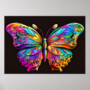 Cute Creative Artistic Butterfly Illustration Poster