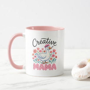 Cute creative Mama goose word art Mug