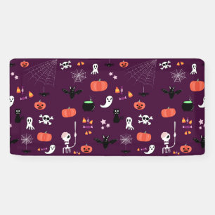 Cute Creepy Halloween Art Banner