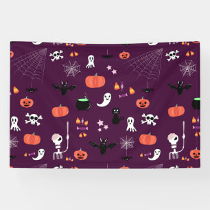 Cute Creepy Halloween Art Banner
