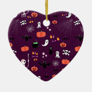 Cute Creepy Halloween Art Ceramic Tree Decoration