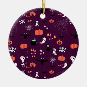 Cute Creepy Halloween Art Ceramic Tree Decoration