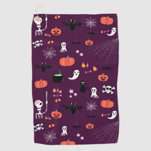Cute Creepy Halloween Art Golf Towel