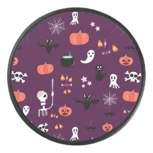 Cute Creepy Halloween Art Hockey Puck
