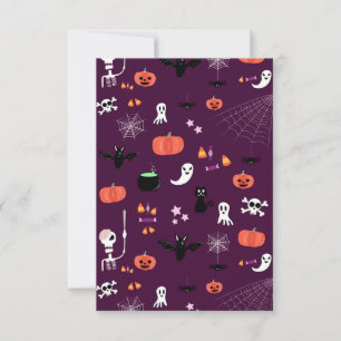 Cute Creepy Halloween Art Invitation