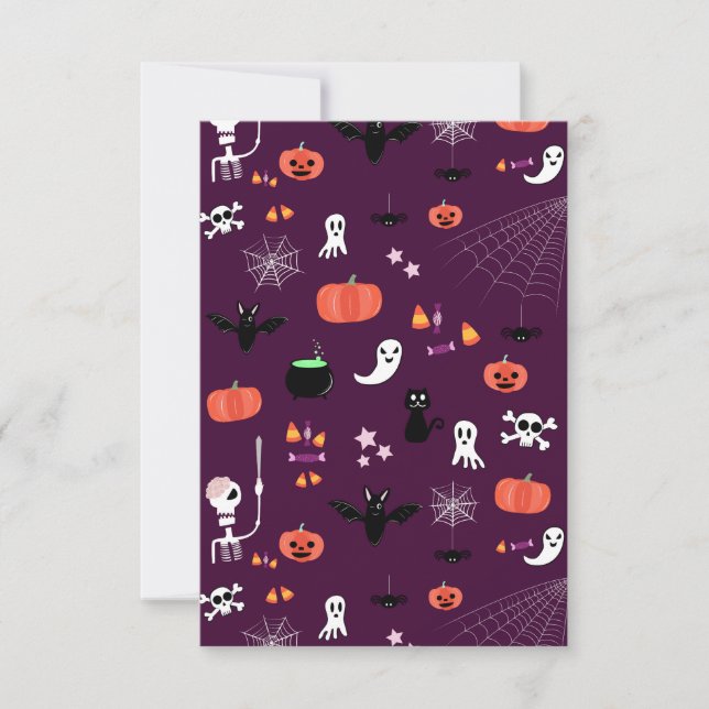 Cute Creepy Halloween Art Invitation (Front)