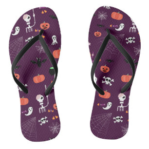 Cute Creepy Halloween Art Jandals