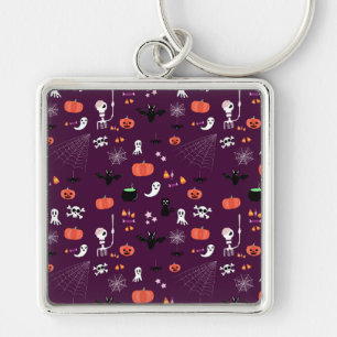 Cute Creepy Halloween Art Key Ring