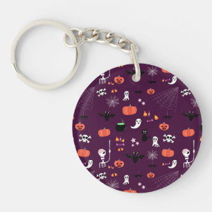 Cute Creepy Halloween Art Key Ring
