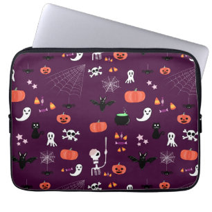 Cute Creepy Halloween Art Laptop Sleeve