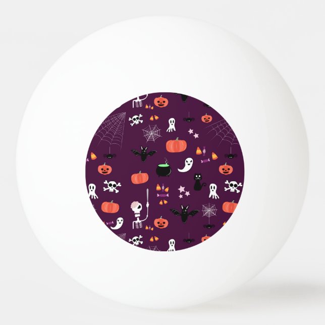Cute Creepy Halloween Art Ping Pong Ball (Front)