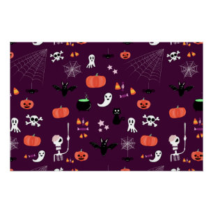 Cute Creepy Halloween Art Poster