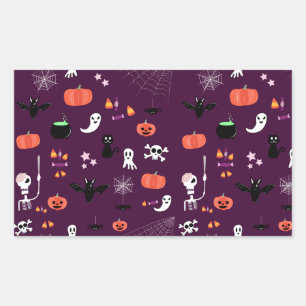 Cute Creepy Halloween Art Rectangular Sticker