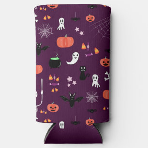 Cute Creepy Halloween Art Seltzer Can Cooler