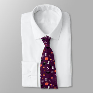 Cute Creepy Halloween Art Tie
