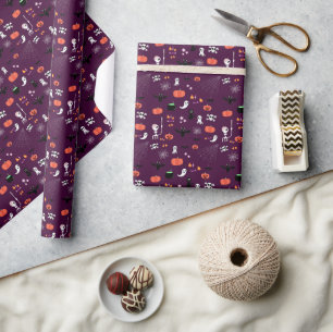 Cute Creepy Halloween Art Wrapping Paper