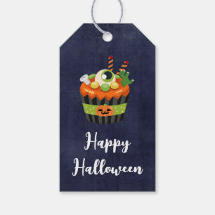 Cute & Creepy Halloween Cupcake with a Big Eyeball Gift Tags