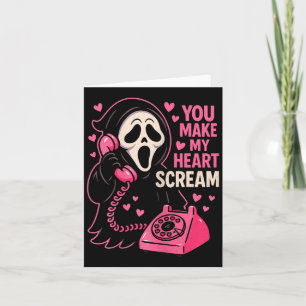Cute Creepy Horror Make My Heart Scream Valentine’ Card
