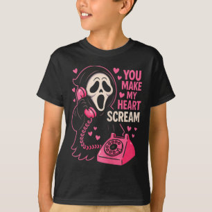 Cute Creepy Horror Make My Heart Scream Valentine’ T-Shirt