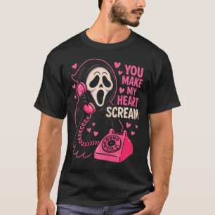 Cute Creepy Horror Make My Heart Scream Valentine’ T-Shirt