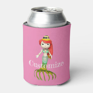 Cute Creepy Mermaid Witch Thunder_Cove  Can Cooler