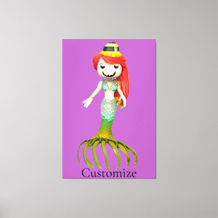 Cute Creepy Mermaid Witch Thunder_Cove Canvas Print
