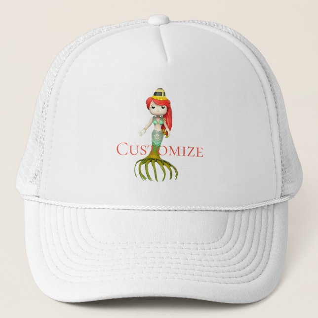 Cute Creepy Mermaid Witch Thunder_Cove  Trucker Hat (Front)