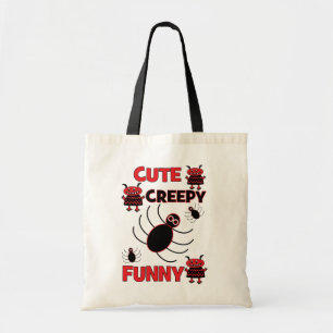Cute Creepy Spider Ghost Funny Halloween Kids Tote Bag