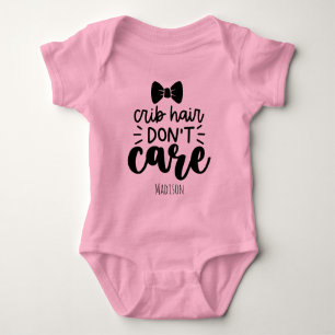 Cute Crib Hair Dont Care Personalised Baby Bodysuit