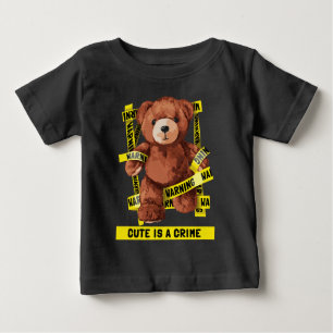 Cute Crime Fighter Teddy Bear Baby T-Shirt