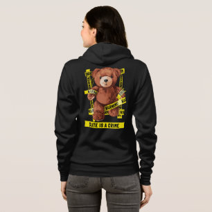 Cute Crime Fighter Teddy Bear Hoodie