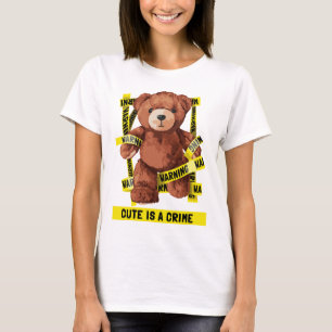 Cute Crime Fighter Teddy Bear T-Shirt