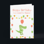 Cute Crocodile Animal Great Grandson Kids Birthday Card<br><div class="desc">Cute Crocodile Fun Animal Children Kids Birthday  for your Great Grandson for the animal,  nature or wildlife fan. Gender neutral 
 cute animal.  Crocodile Fun Animal 



 







  



 



 



 



 


com</div>