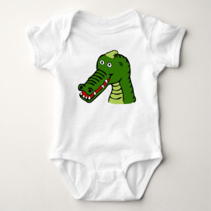 Cute crocodile baby bodysuit
