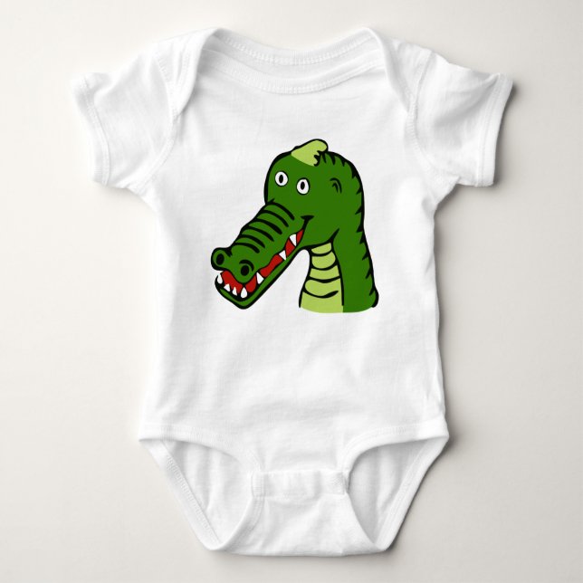 Cute crocodile baby bodysuit (Front)