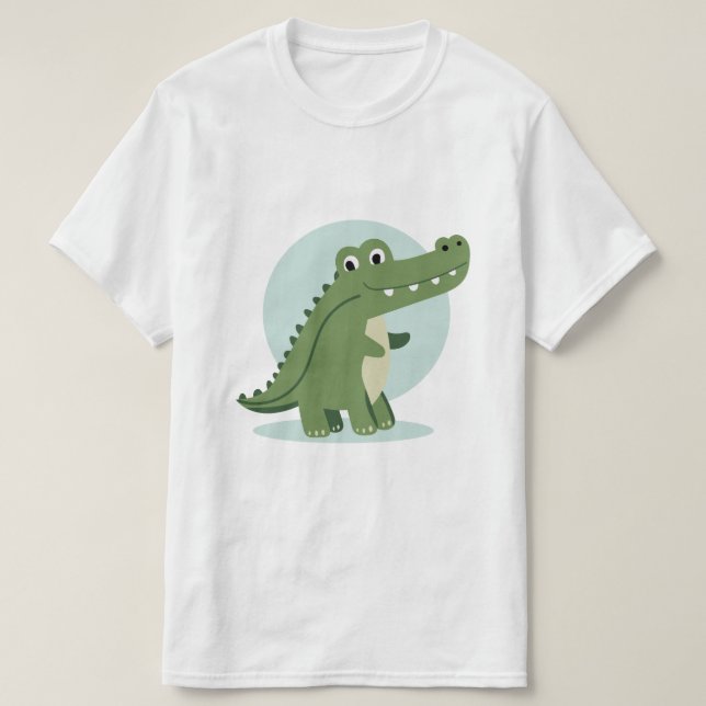 Cute crocodile character T-Shirt (Design Front)