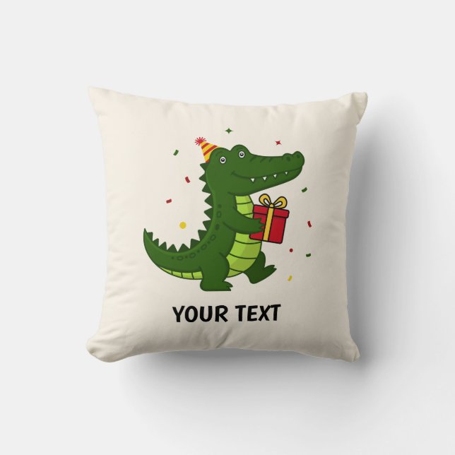 Cute Crocodile Gift Cushion (Front)