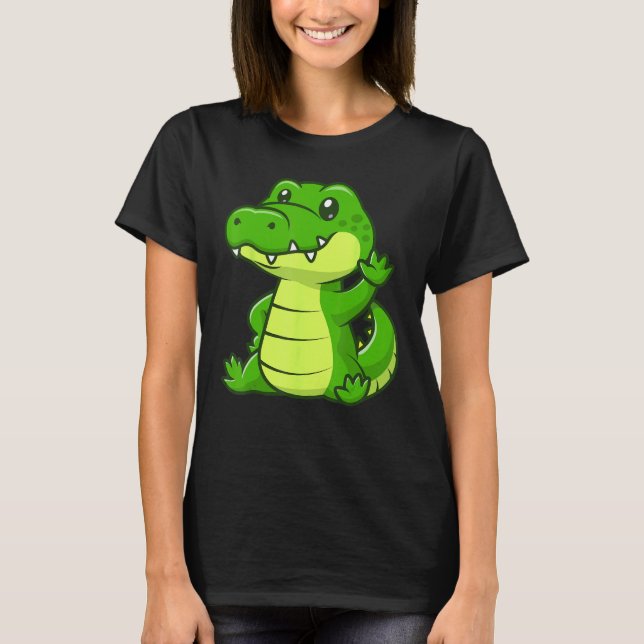 Cute Crocodile Pet T-Shirt (Front)