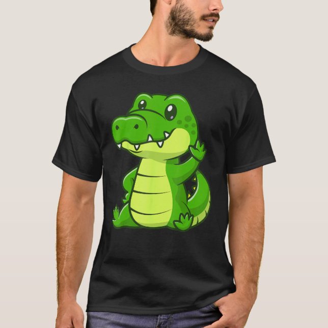 Cute Crocodile Pet T-Shirt (Front)