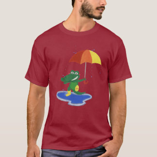 Cute crocodile under the rain T-Shirt